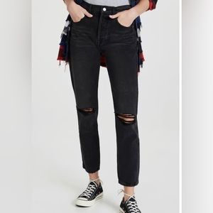 NWT Pistola High Rise Slim Straight distressed jeans size 24